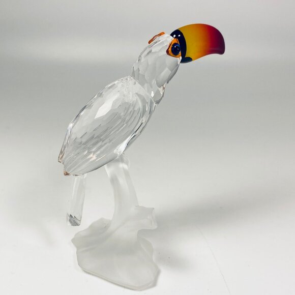 Swarovski Crystal Toucan Figurine Colorful Beak Tropical Bird 7621 Retired - Picture 3 of 6